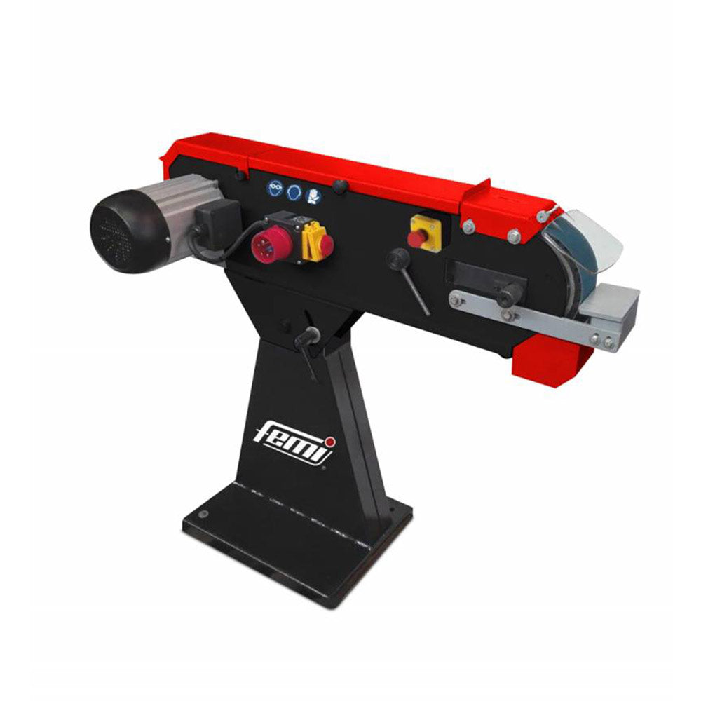 Femi 574 - Levigatrice a nastro orizzontale con basamento, nastro 75x2000 mm - Monofase