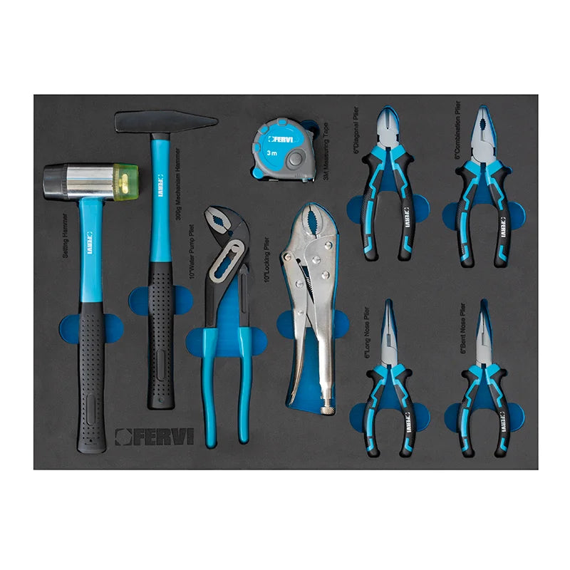 Fervi C600C4 - Carrello 7 cassetti completo di 298 utensili