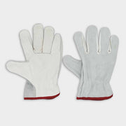 Guanto con palmo in pelle fiore di bovino / dorso in crosta