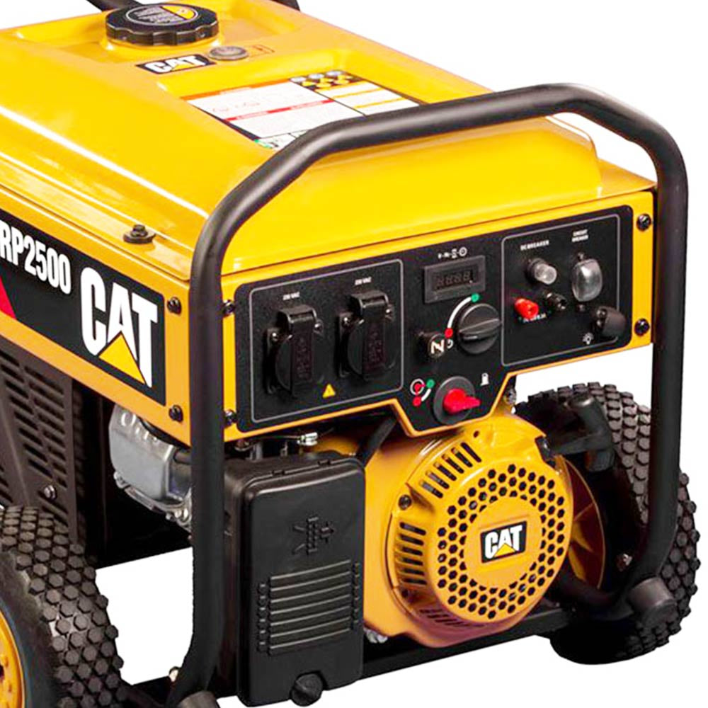Generatore di corrente Cat RP2500 2,5 KW monofase benzina carrellato pannello frontale