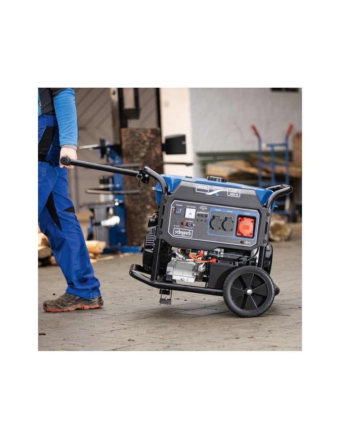 Scheppach SG7100X - Generatore di corrente 4 tempi 12,2hp 5,5 KW accensione elettrica