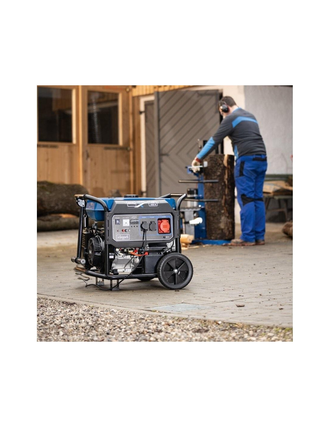 Scheppach SG7100X - Generatore di corrente 4 tempi 12,2hp 5,5 KW accensione elettrica