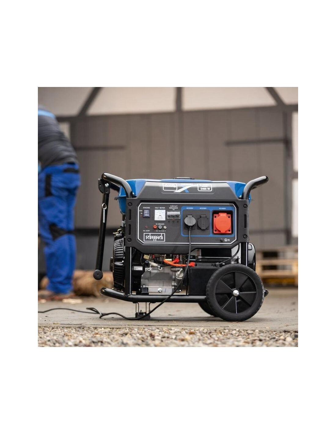 Scheppach SG7100X - Generatore di corrente 4 tempi 12,2hp 5,5 KW accensione elettrica