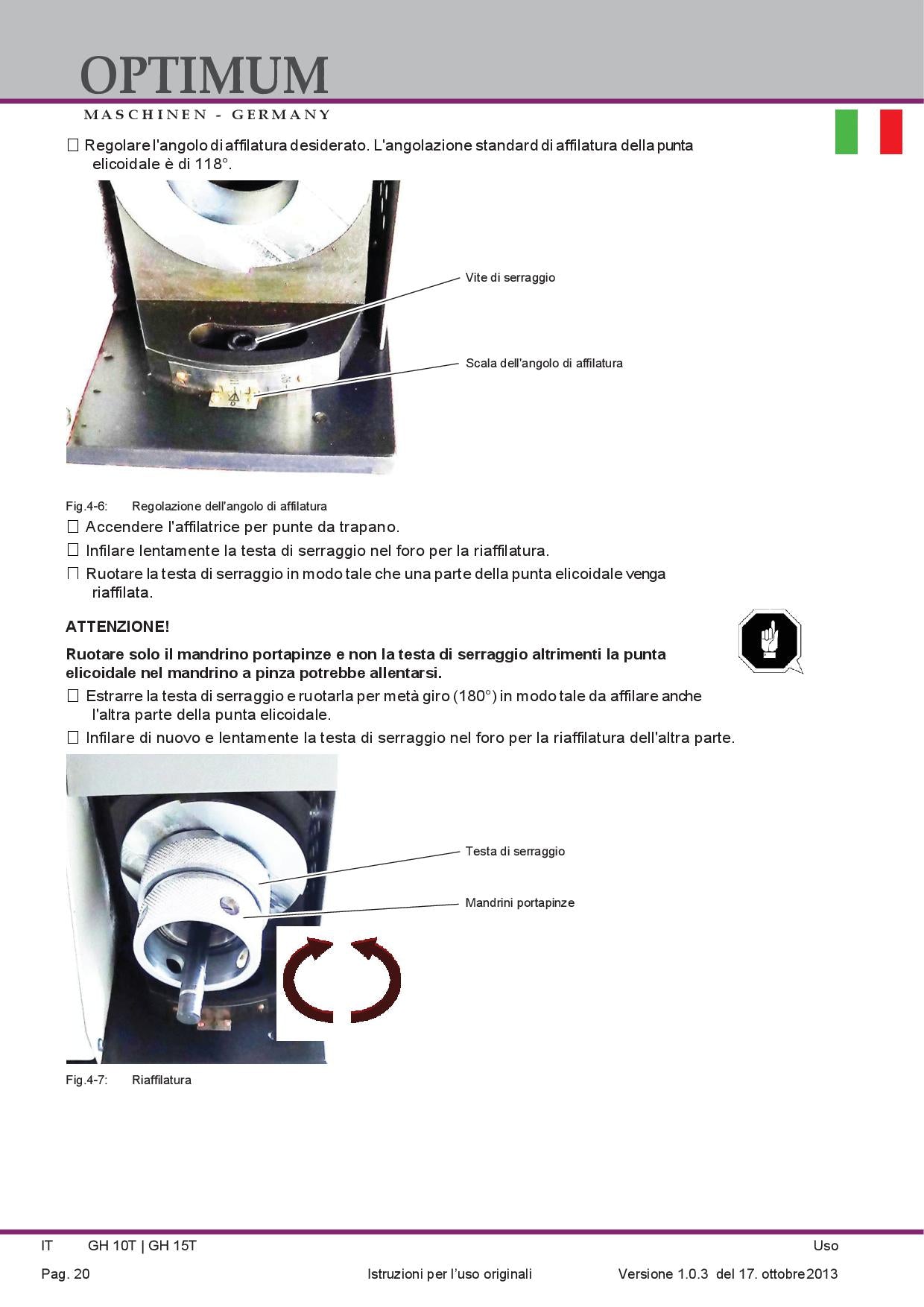 Optimum GH15 T - Affilatrice per punte elicoidali da 3 a 30mm