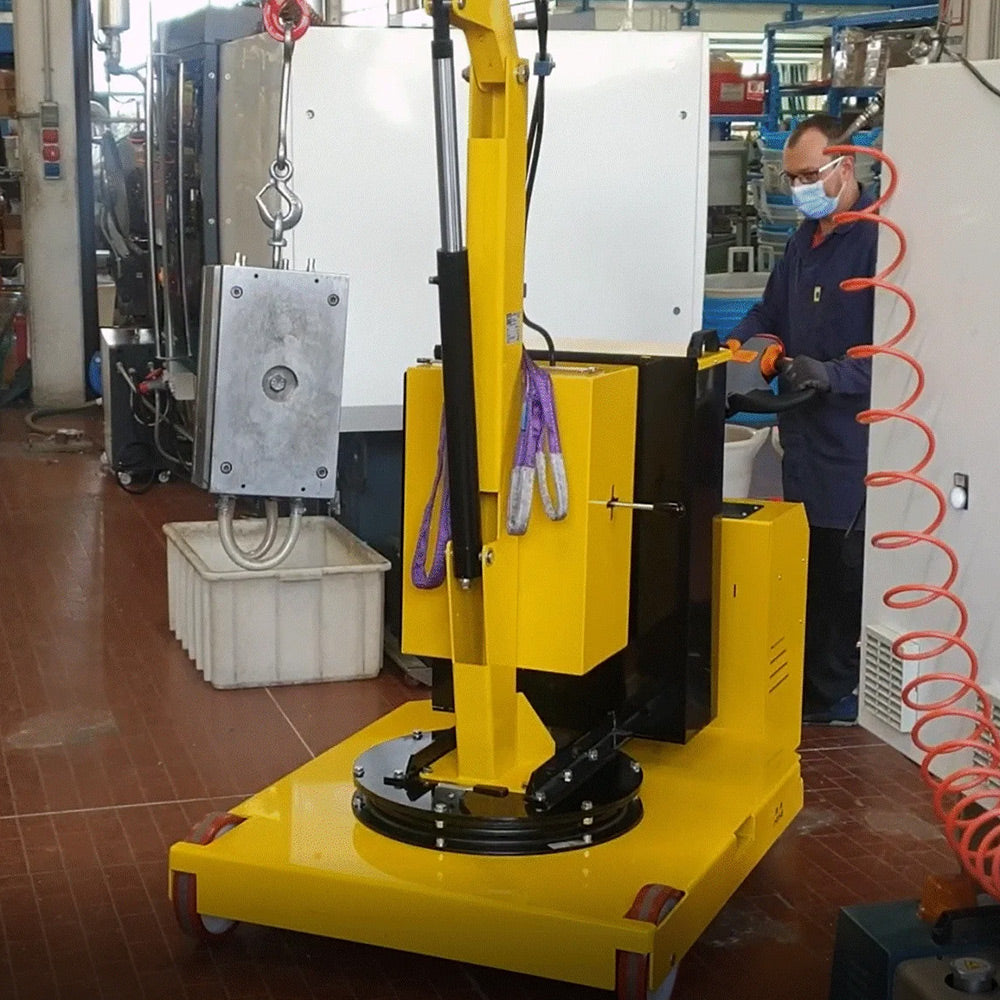 AxA FLEX G500SBL CON LEVE - Gru girevole a trazione elettrica con singolo sfilo e portata 500KG