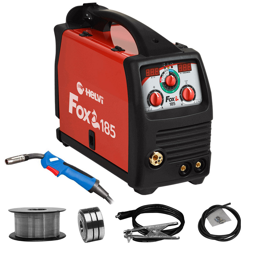 Helvi Fox 185 - Saldatrice inverter multifunzione a filo continuo e elettrodo MIG/MMA CON OMAGGIO