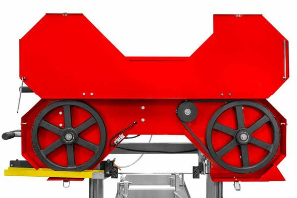 Holzmann BBS350 400V - Sega per tronchi a motore elettrico con binario Holzmann 