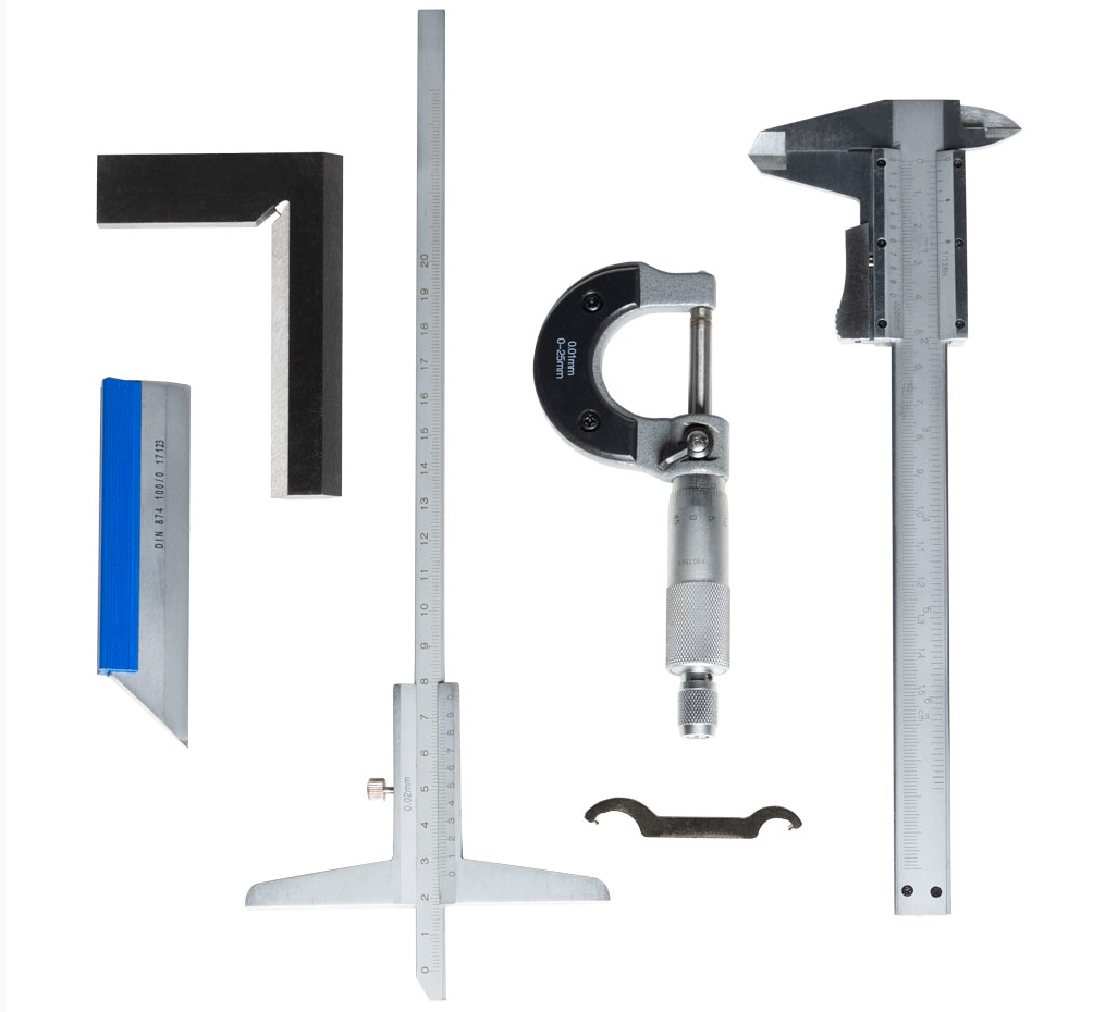 Holzmann mwk5 Set strumenti di misura calibro-micrometro-squadra
