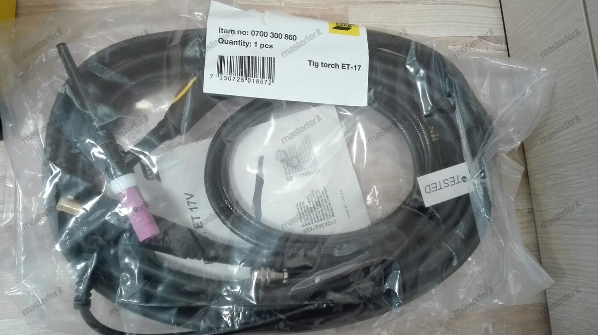 Saldatrice inverter TIG - Esab Buddy Tig 160 (160 A) completa di torcia TIG e pinza portaelettrodo