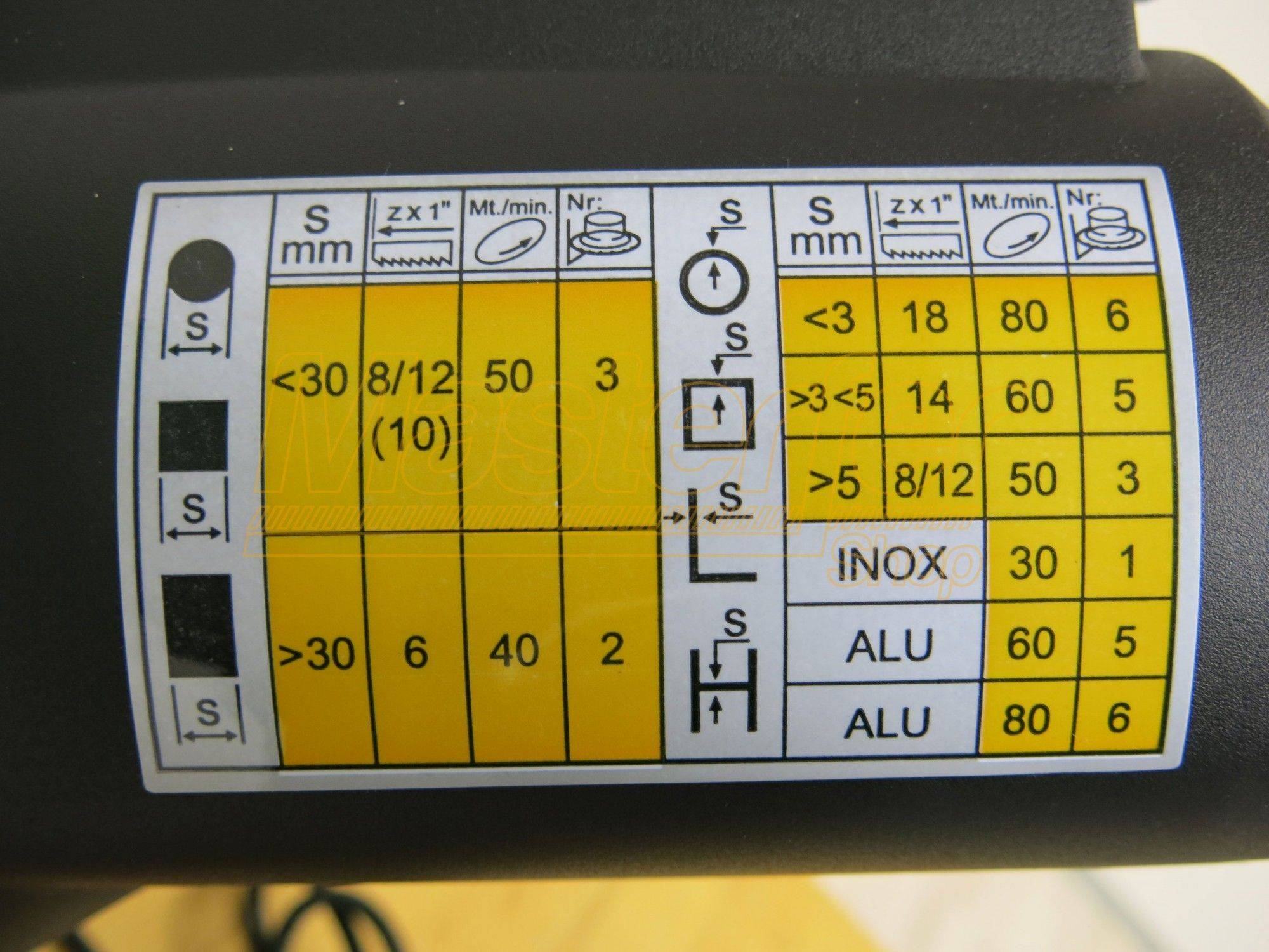 Segatrice a nastro Nebes TM101 PLUS capacità di taglio