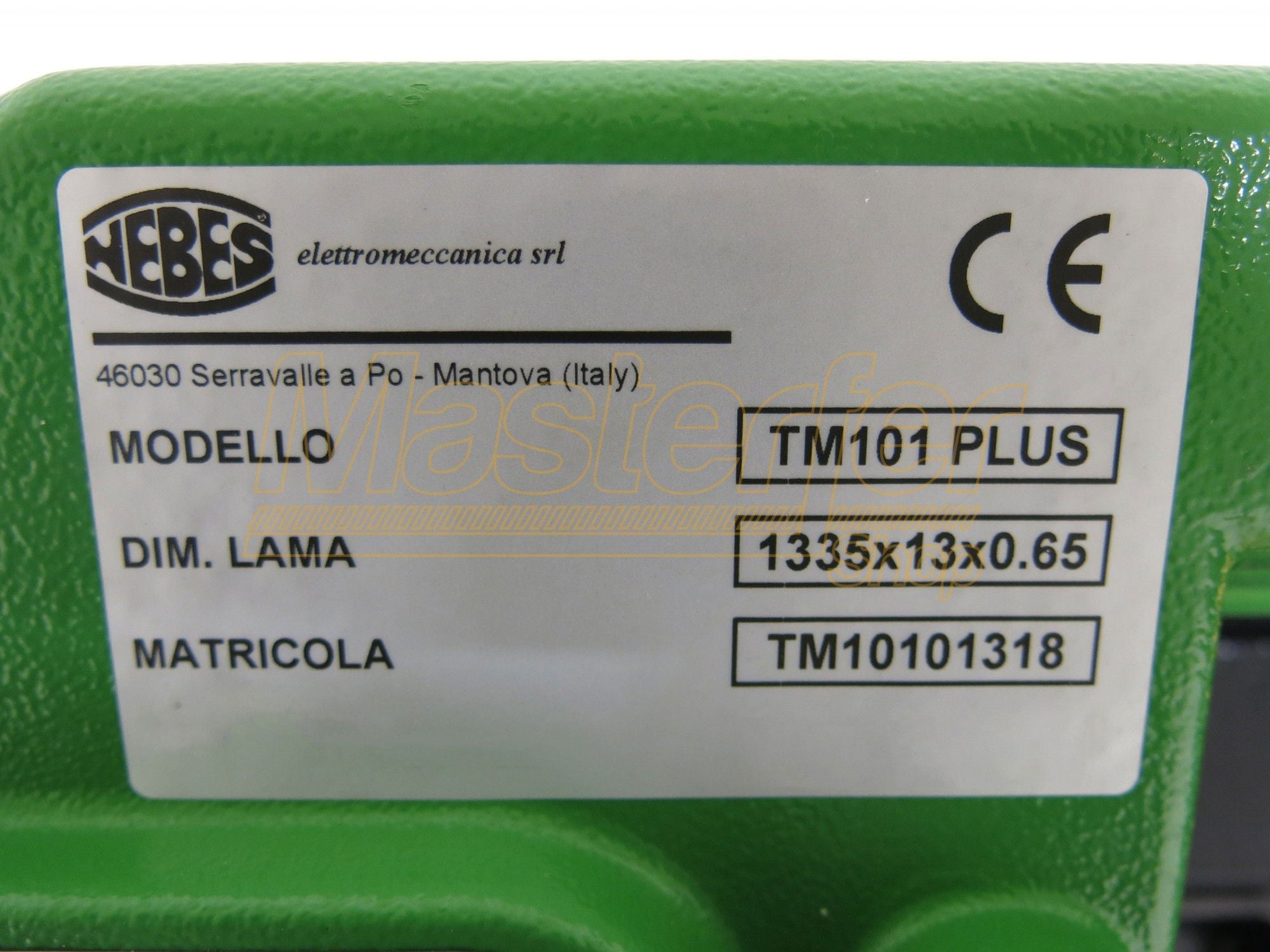 Segatrice a nastro Nebes TM101 PLUS etichetta specifiche