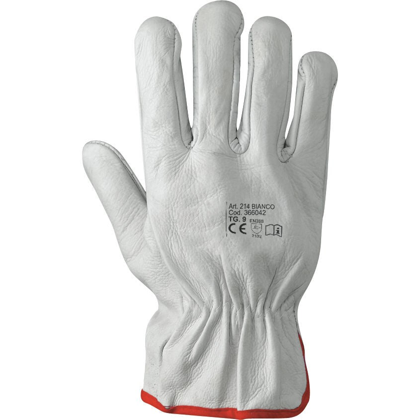 Guanti pelle fiore bovina