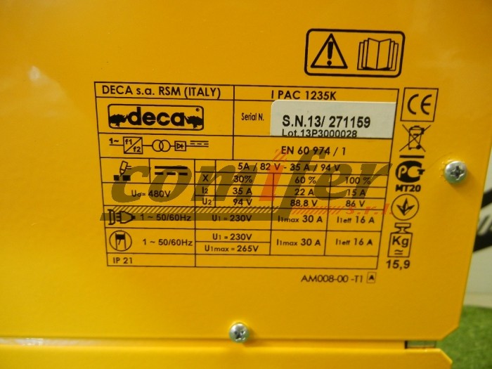 Taglio al plasma INVERTER con compressore integrato Deca I-PAC 1235K