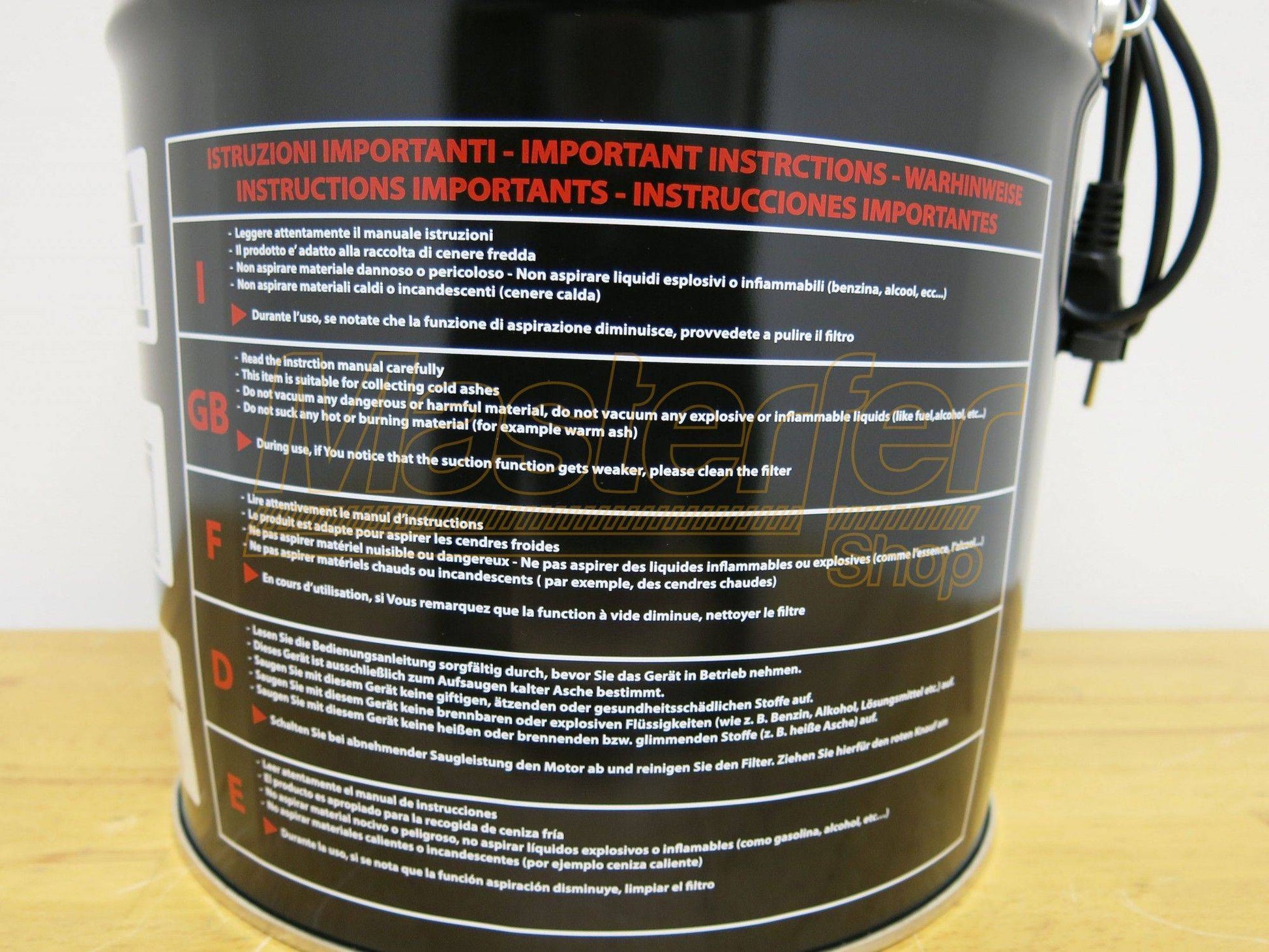 Aspiracenere Ribitech CENERILL - 1000 watt - 18 litri