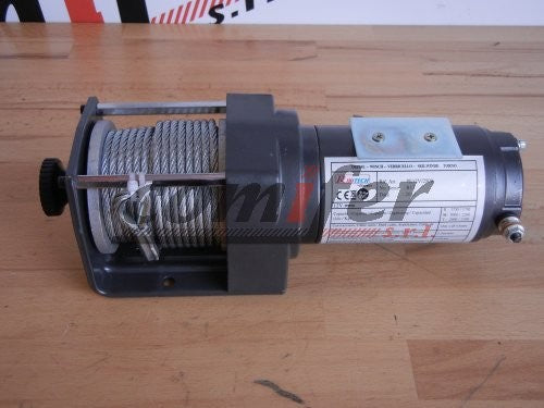 Verricello 12V da fissare Ribitech PE12V/2500 - ideale per fuoristrada - Per sollevamento o traino