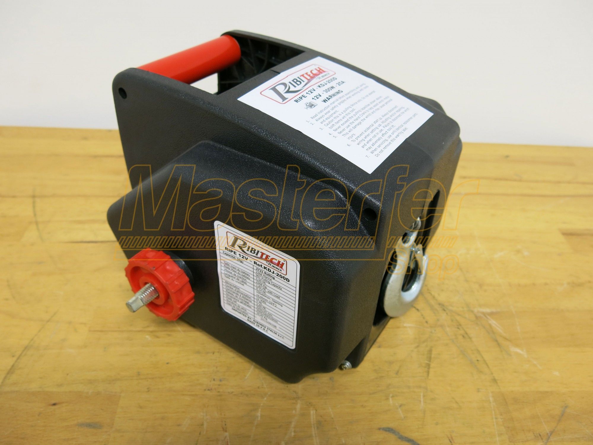 Verricello 12V telecomandato Ribitech PE12V - ideale per auto e barca