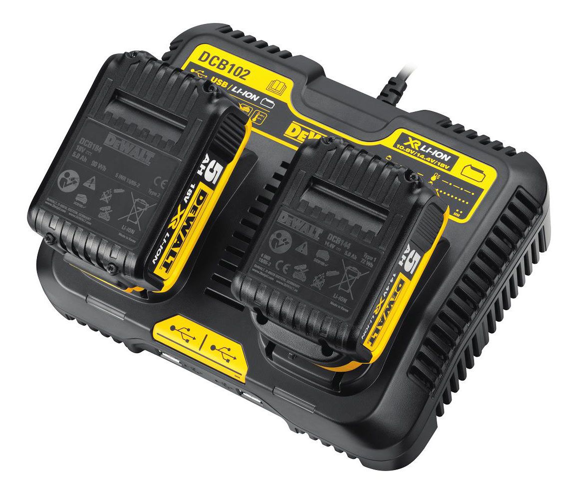 Stazione caricabatterie multivoltaggio Dewalt DCB102