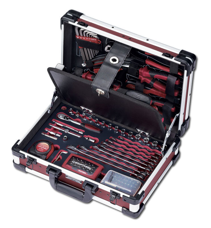 VALIGETTA CASSETTA PORTA ATTREZZI COMPATTA KRAFTWERK ALUPRO 3944 (123 PZ)