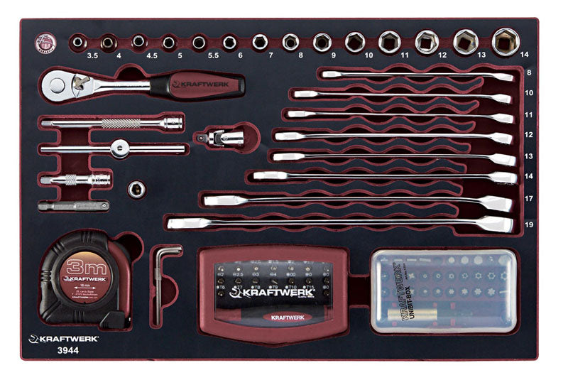 VALIGETTA CASSETTA PORTA ATTREZZI COMPATTA KRAFTWERK ALUPRO 3944 (123 PZ)