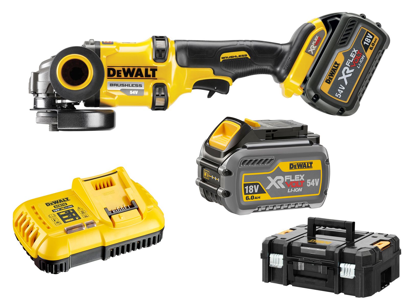 Smerigliatrice a batteria Dewalt DCG414T2 54V 6Ah - XR FLEXVOLT