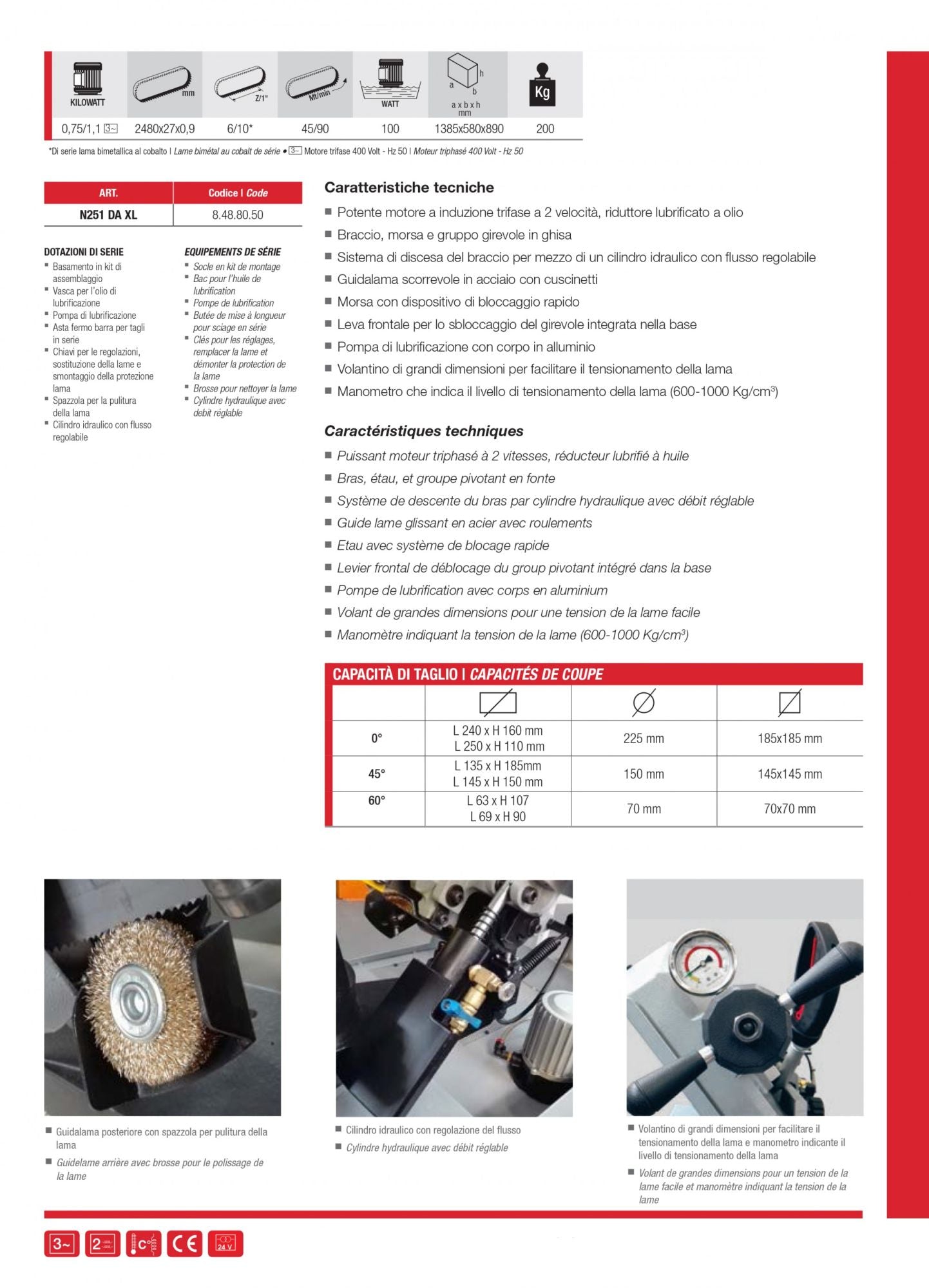 Segatrice a nastro Femi N251 DA XL - trifase 