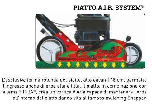 Rasaerba mulching Snapper NX100 trazionato - motore 190cc B&S 875EX - taglio 53cm