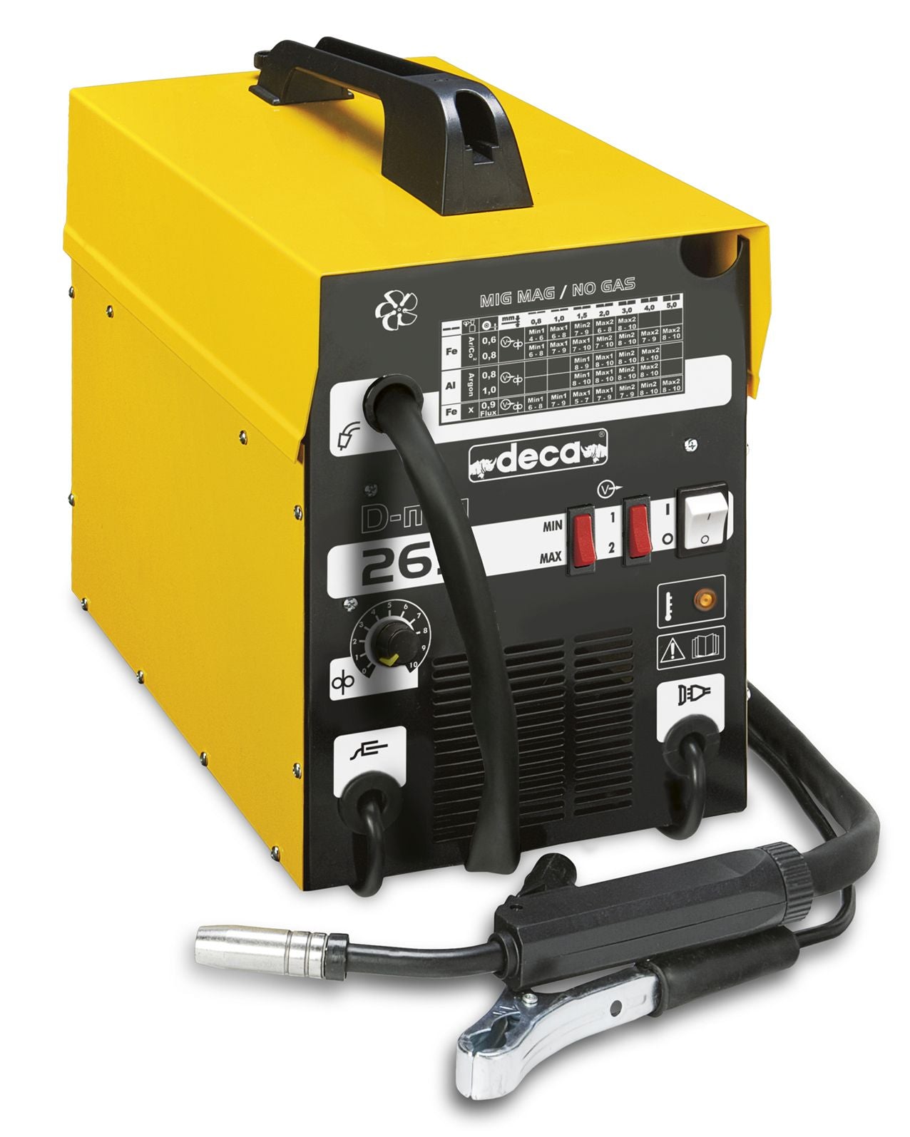 Saldatrice a filo MIG DECA D-MIG 265 145Ah GAS-NO GAS ex STARTWIN 165EVO