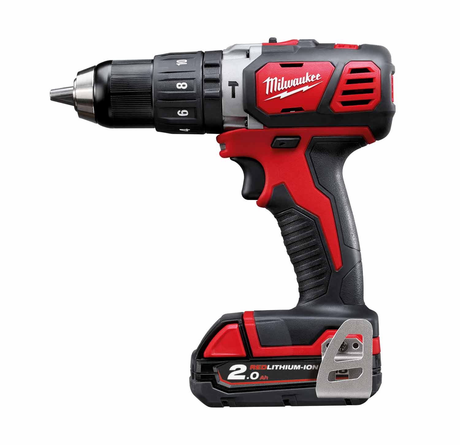 Milwaukee M18 BPD-202C, trapano avvitatore 18V a batteria con percussione, batterie 2 x 2.0Ah