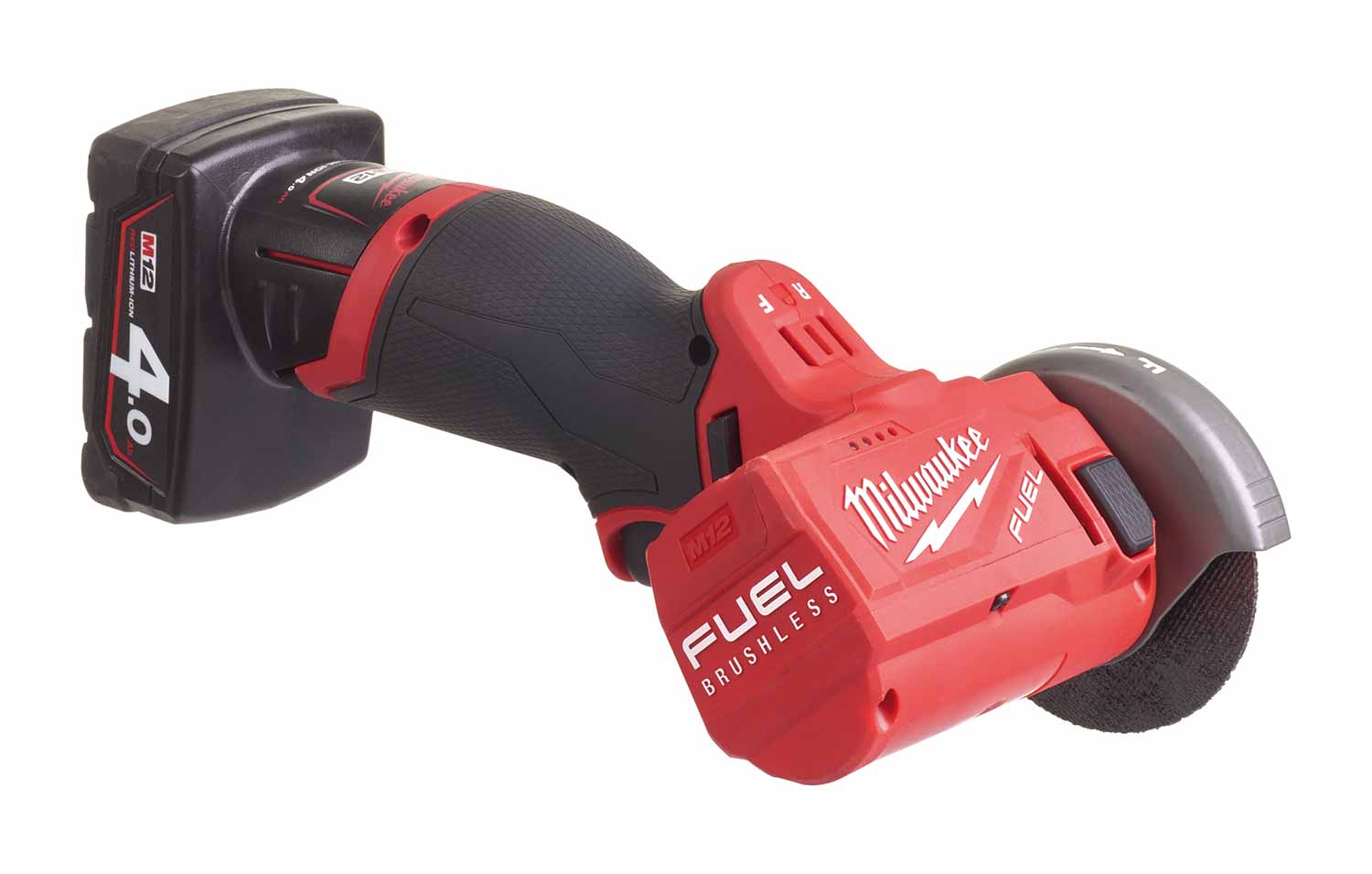 Milwaukee M12 FCOT-422X, mini smerigliatrice a batteria, batterie 1 x 2.0Ah e 1 x 4.0Ah 12V, con dischi da taglio