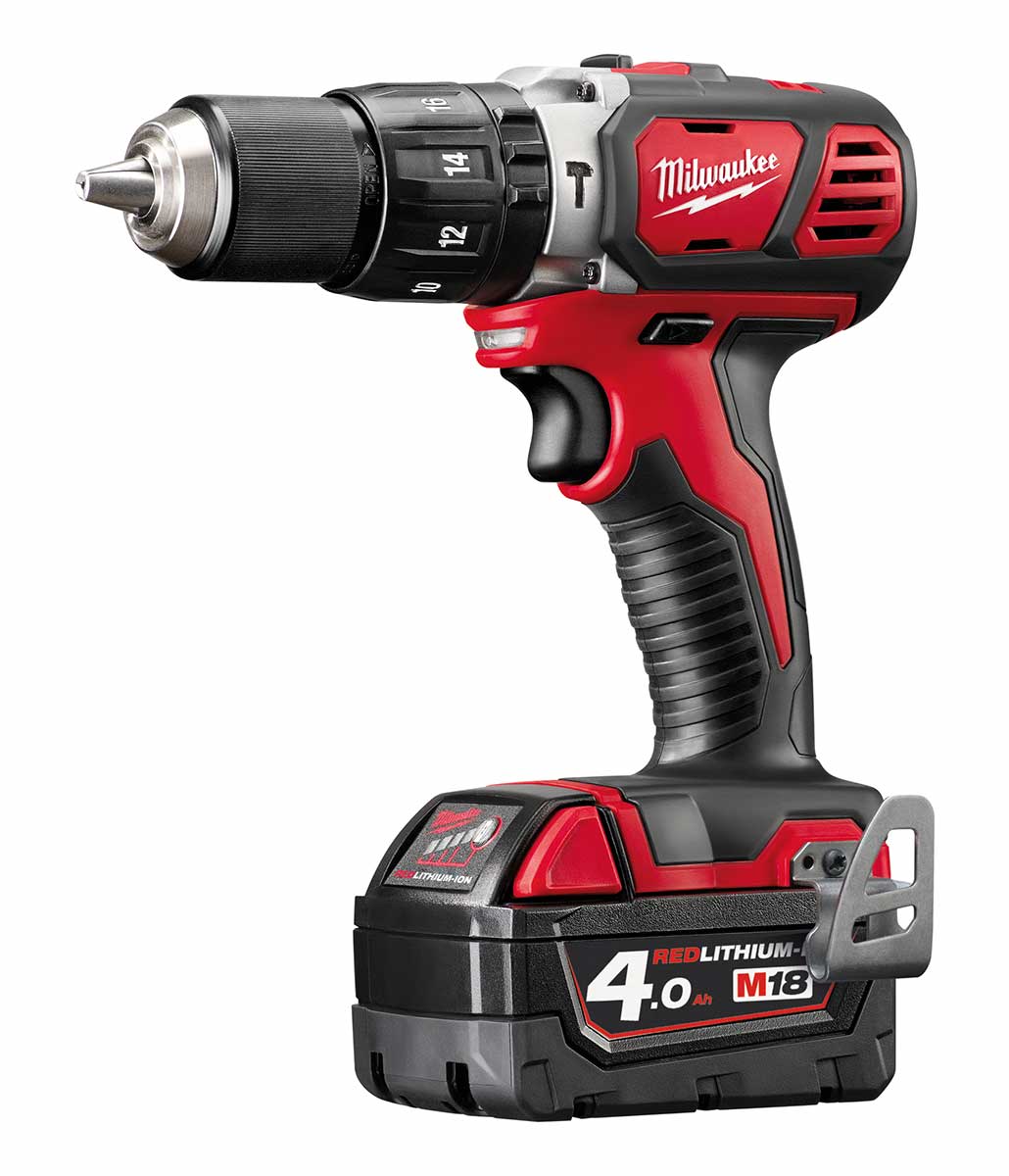 Kit Milwaukee 18V M18 BPP3A-403B, trapano avvitatore + tassellatore sds-plus + smerigliatrice, 3 batterie da 4.0Ah, con valigetta e borsone