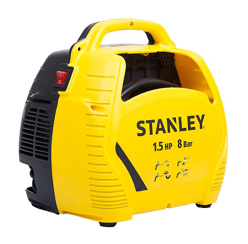 Compressore Stanley portatile AIR KIT senza serbatoio, con accessori - 1,5 HP 8 bar 