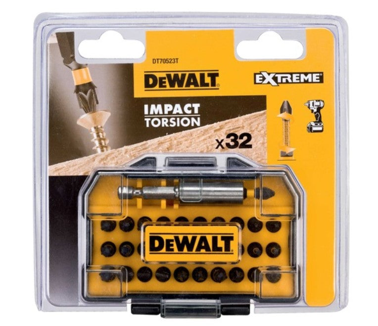 DEWALT DT70523T-QZ Set di Punte Rinforzate a Torsione da Impatto Set di 32 Pezzi