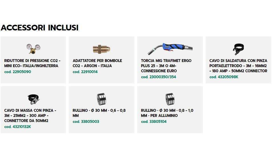 Helvi TP220XL 99820046K Pulsed inverter multifunzione MIG/MAG , tig , microprocessore