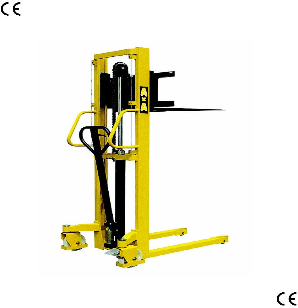 AxA EFS1016 - Carrello sollevatore manuale con forche regolabili, 1000kg