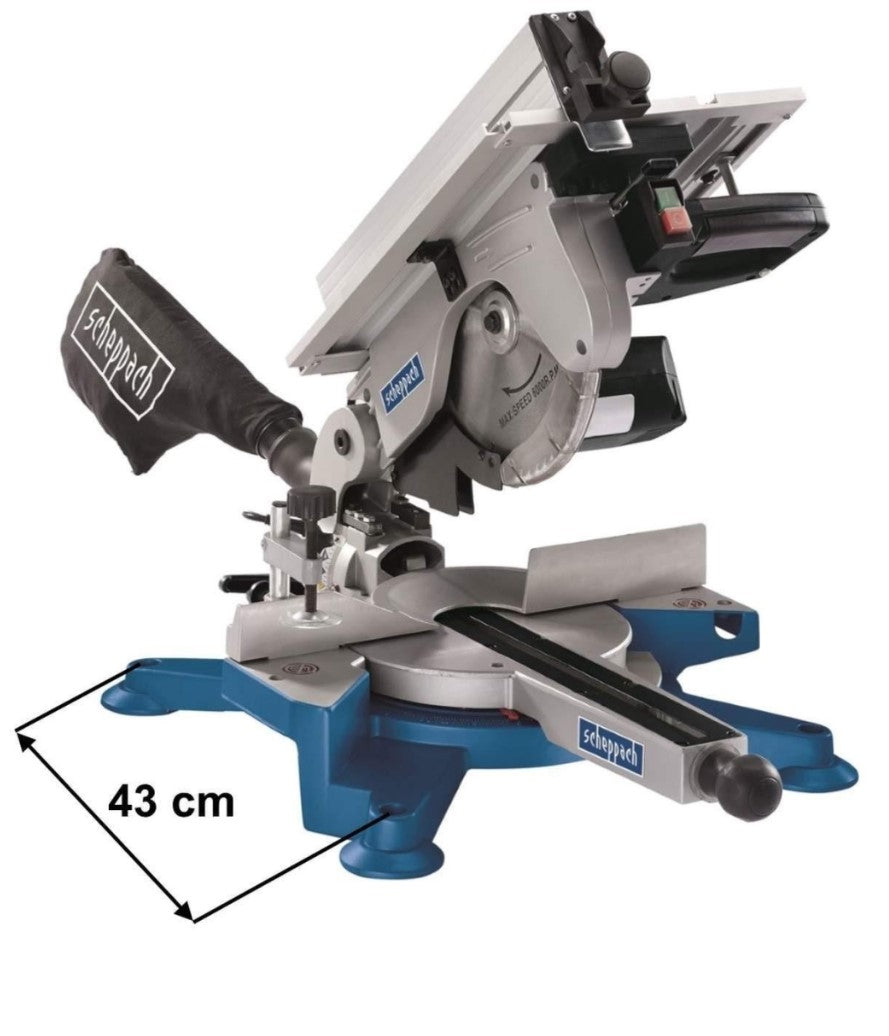 Scheppach HM100T - Troncatrice per legno con pianetto D254