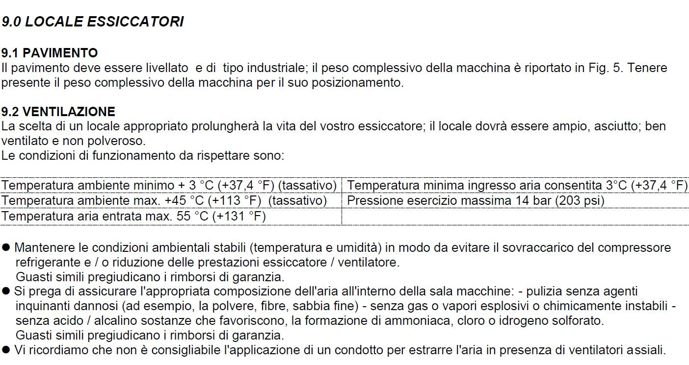 Essiccatore DRY 1260 Abac