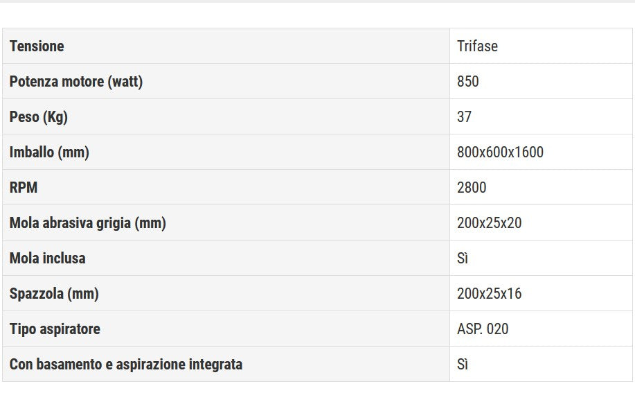 Femi 197/M Smerigliatrice Industriale con Basamento 8005331