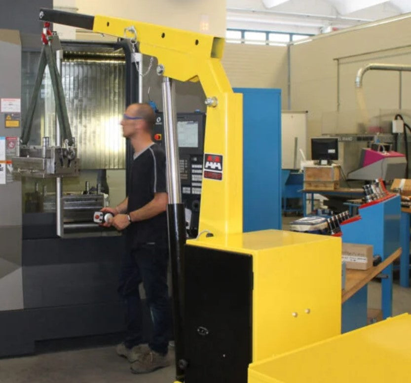 AxA GZ1000B - Gru gruetta idraulica a batteria, salita/discesa a singola velocità