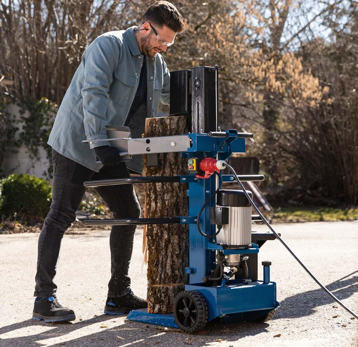 Scheppach compact 8t 230v Spaccalegna elettrico verticale 8 tonnellate 3150w