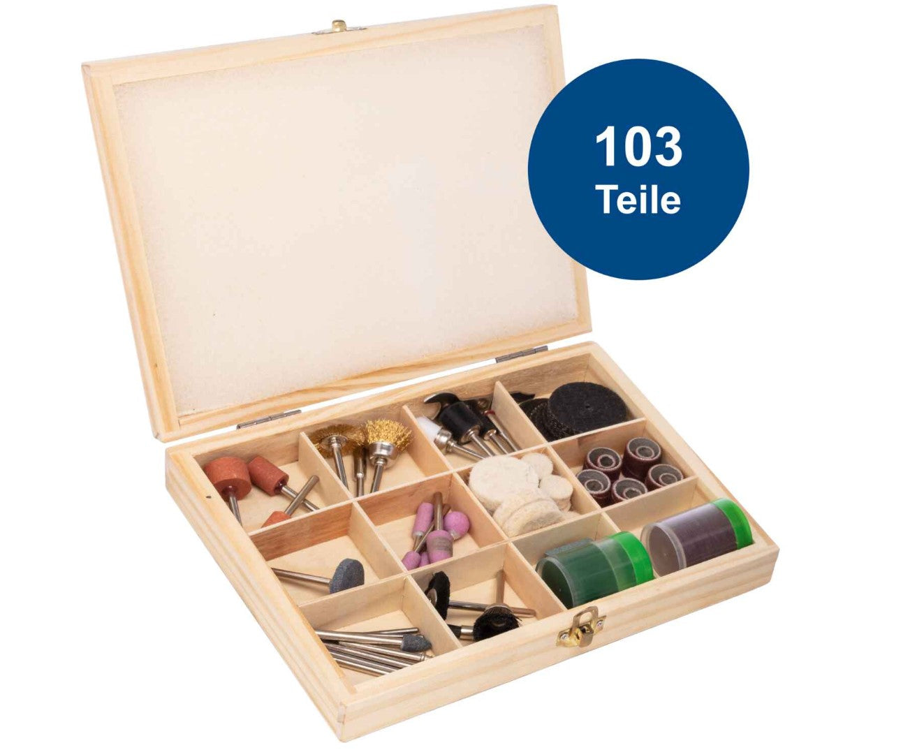 Scheppach HG35 Smerigliatrice da banco albero flessibile 103 pz. Accessori