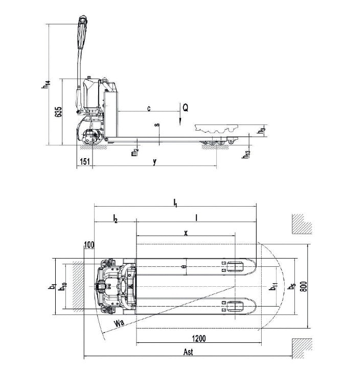 Novamach NEEN Q Transpallet elettrico con portata 1500 kg