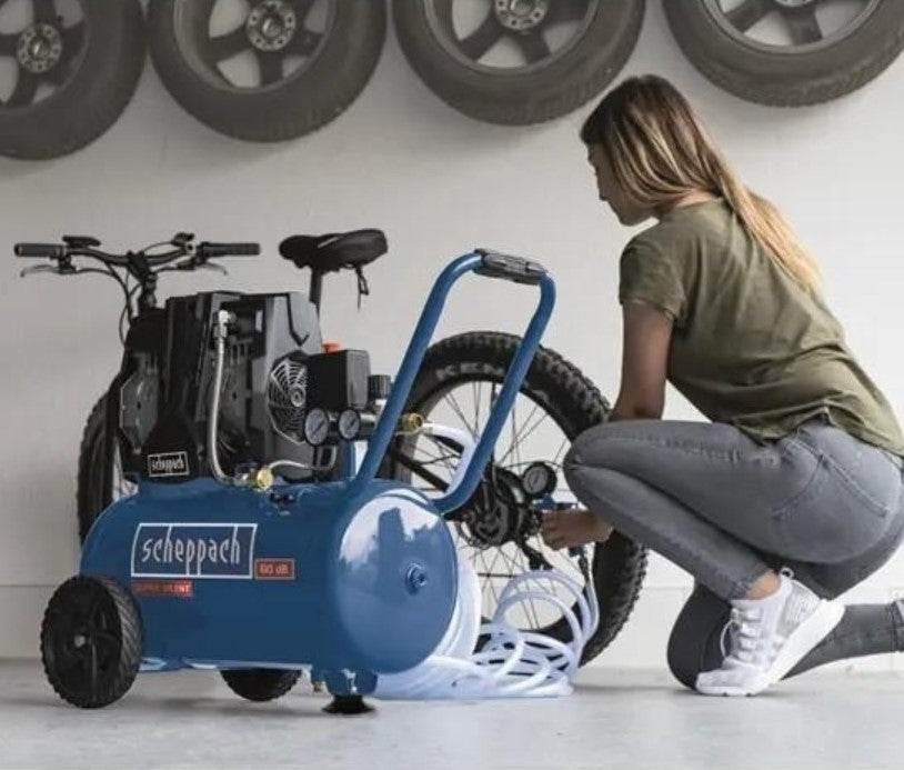 Scheppach hc25si Compressore supersilenziato 24lt bicilindrico 1.1Kw 8bar 60 dB 220v e di Design