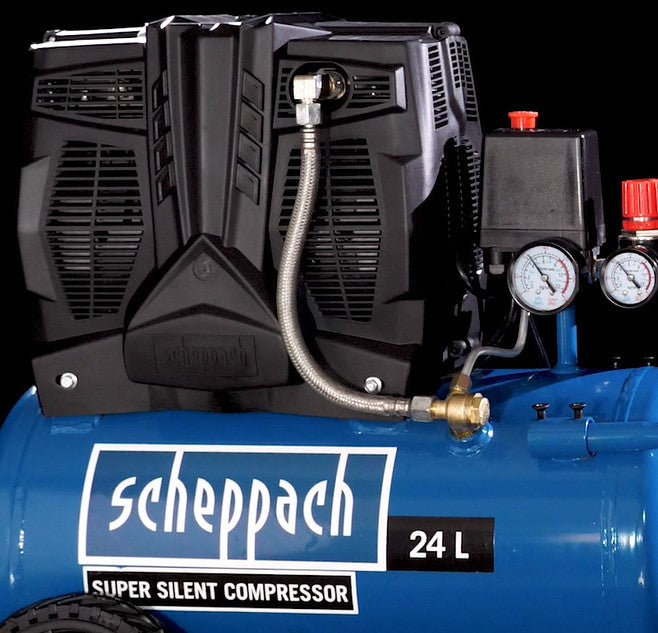 Scheppach hc25si Compressore supersilenziato 24lt bicilindrico 1.1Kw 8bar 60 dB 220v e di Design
