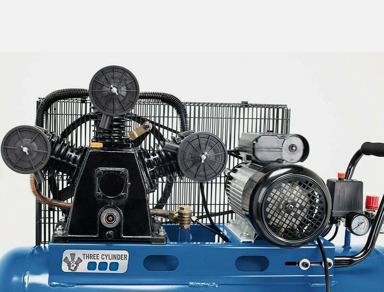 Scheppach hc550tc 230v Compressore a cinghia 100lt 3 cilindri 3cv 10 bar