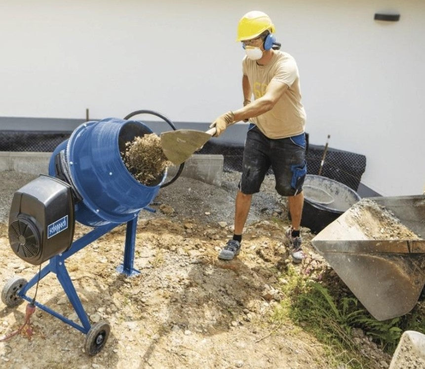 Scheppach MIX140 - Betoniera, miscelatore impastatrice 140 Litri 550W