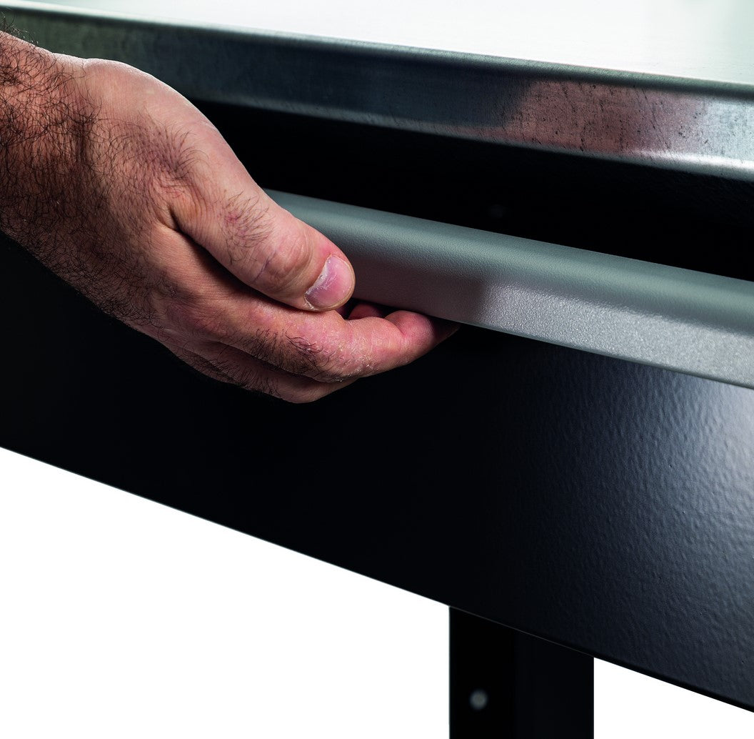 Usag 506 TAC Banco da lavoro con piano in acciaio , 2 cassetti 