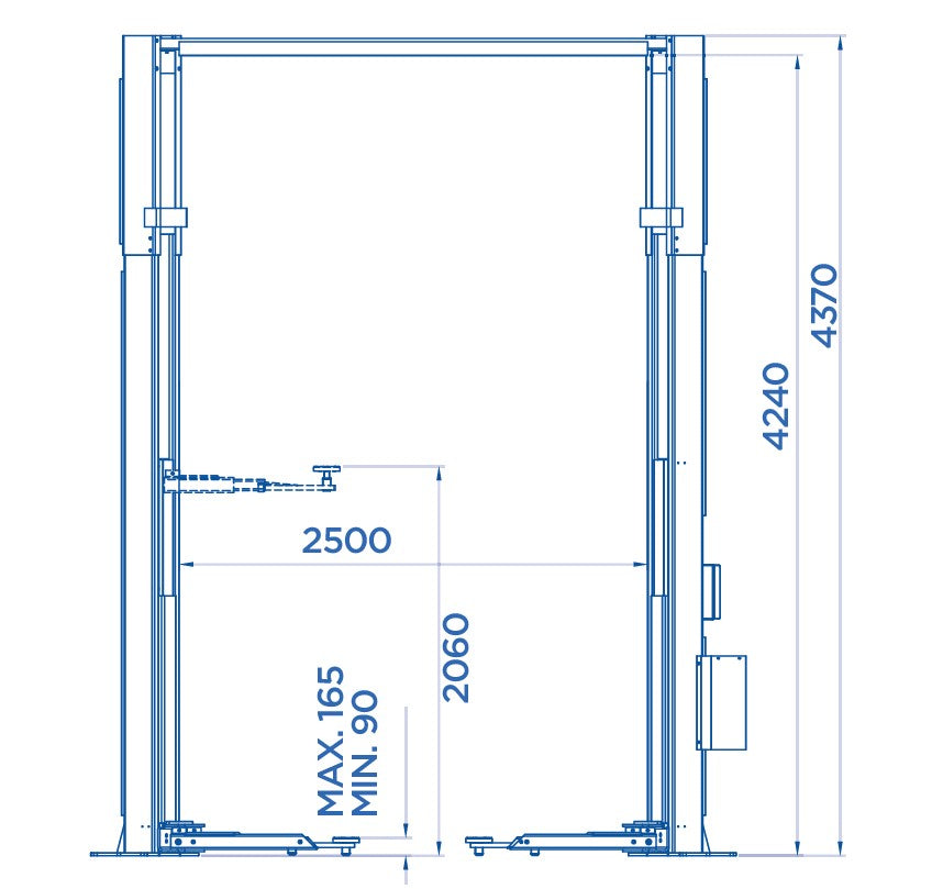 Omcn 199/yl+(A02 (220V))ponte sollevatore proffessionale 3200 kg , 2,2 Kw peso 770 Kg