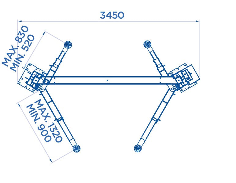 Omcn 199/yl+(A02 (220V))ponte sollevatore proffessionale 3200 kg , 2,2 Kw peso 770 Kg