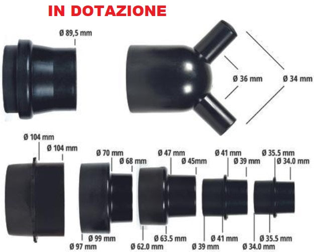 Einhell TE-VE 550/2 A - Aspiratrucioli per legno motore da 550W CON PRESA ELETTROUTENSILI