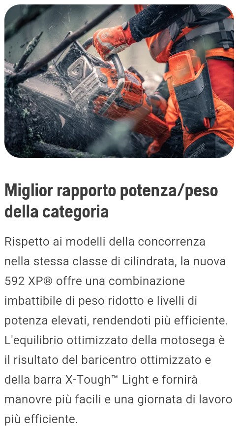 Husqvarna motosega forestale 592 xp barra 60 cm 92,7 cc